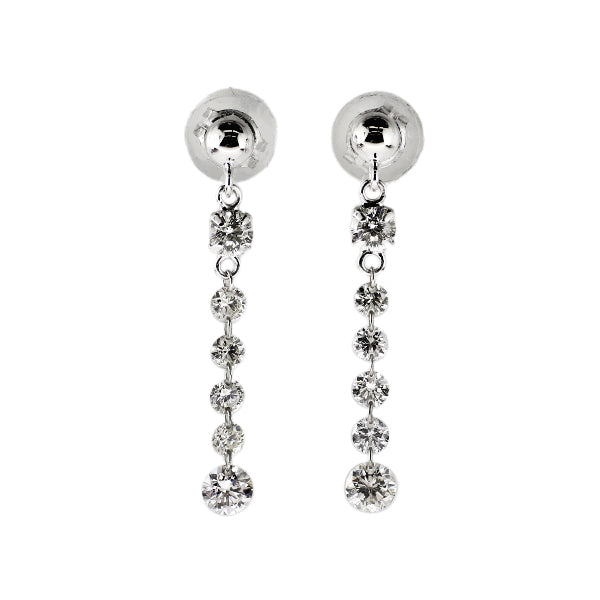 K18WG ダイヤモンド ピアス 0.809ct
