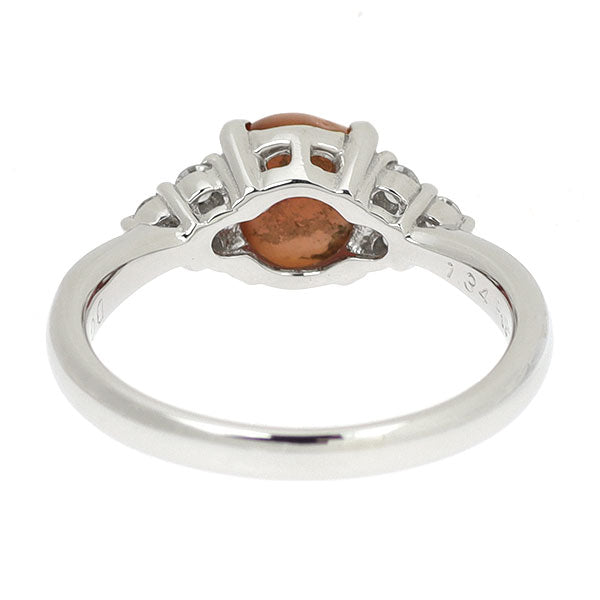 Pt900 スカポライト キャッツアイ ダイヤモンド リング 1.34ct D0.17ct