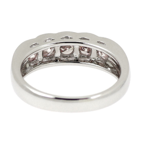 希少 Pt900 天然ピンク ダイヤモンド リング 0.859ct 一文字