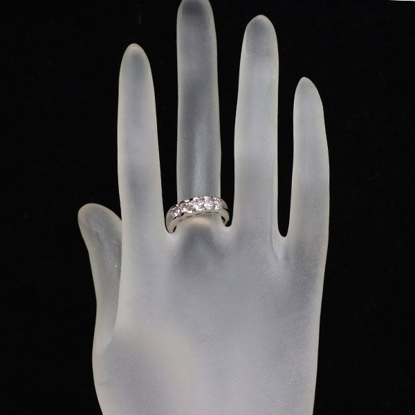 希少 Pt900 天然ピンク ダイヤモンド リング 0.859ct 一文字