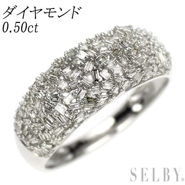K18WG ダイヤモンド リング 0.50ct