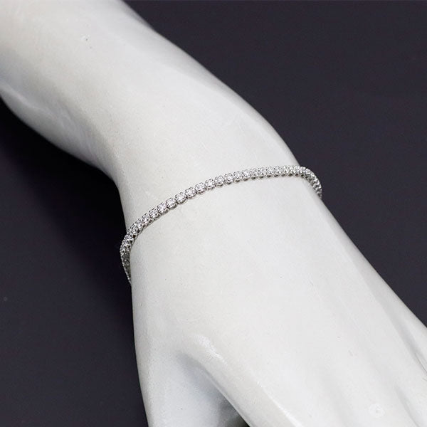 K18WG ダイヤモンド テニス ブレスレット 1.01ct