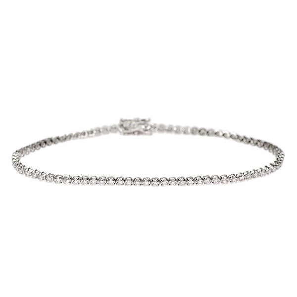 K18WG ダイヤモンド テニス ブレスレット 1.01ct