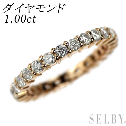 K18PG ダイヤモンド リング 1.00ct フルエタニティ — セルビー