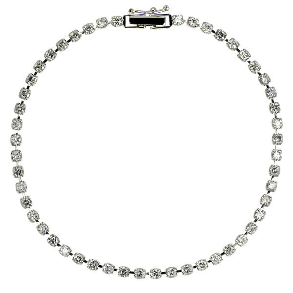 K18WG ダイヤモンド ブレスレット 2.003ct テニス