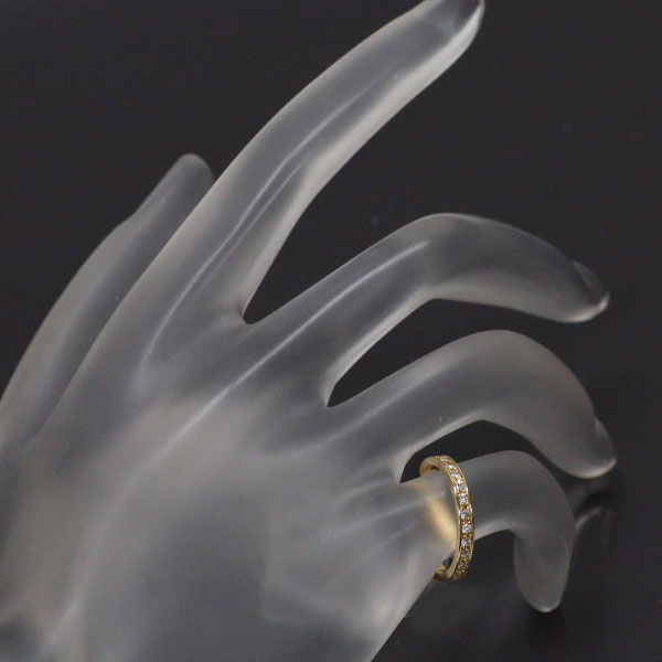 K18YG ダイヤモンド リング 0.252ct フルエタニティ ピンキー