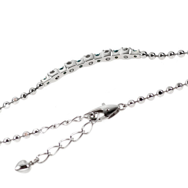 Pt850 カラーレス/トリートブルー ダイヤモンド ブレスレット 0.88ct