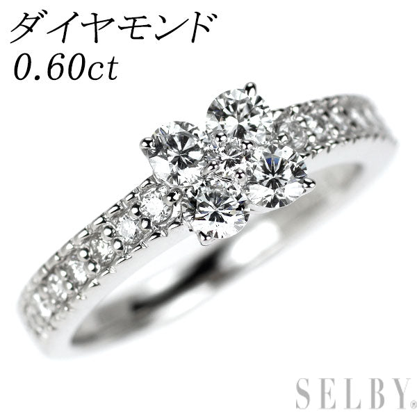 Pt900 ダイヤモンド リング 0.60ct フラワー