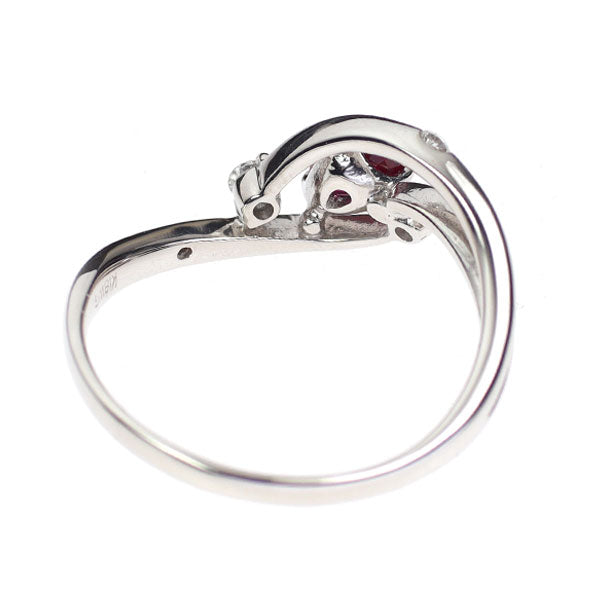 K18WG ルビー ダイヤモンド リング 0.40ct D0.12ct
