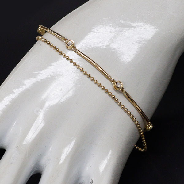 K18YG ダイヤモンド ブレスレット 0.21ct