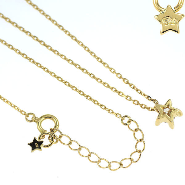 スタージュエリー K18YG ダイヤモンド ペンダントネックレス 0.20ct 星 スター