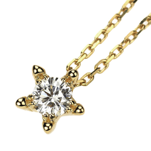スタージュエリー K18YG ダイヤモンド ペンダントネックレス 0.20ct 星 スター
