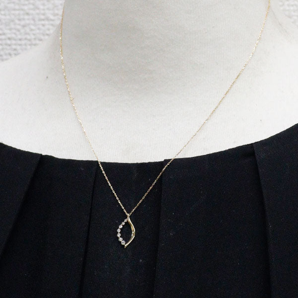 K18YG ダイヤモンド ペンダントネックレス 0.10ct