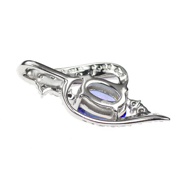 K18WG タンザナイト ダイヤモンド ペンダントトップ 0.36ct D0.11ct