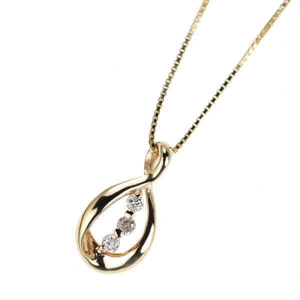 K10YG ダイヤモンド ペンダントネックレス 0.05ct