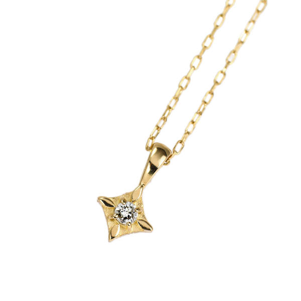 K18YG ダイヤモンド ペンダントネックレス 0.01ct