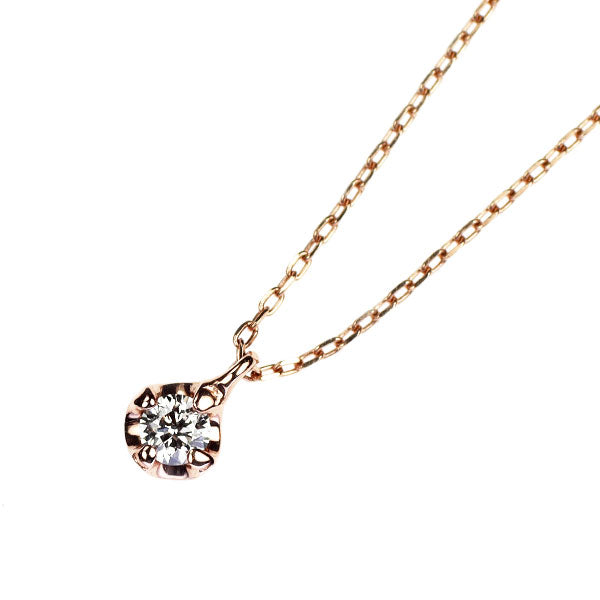 K10PG ダイヤモンド ペンダントネックレス 0.05ct