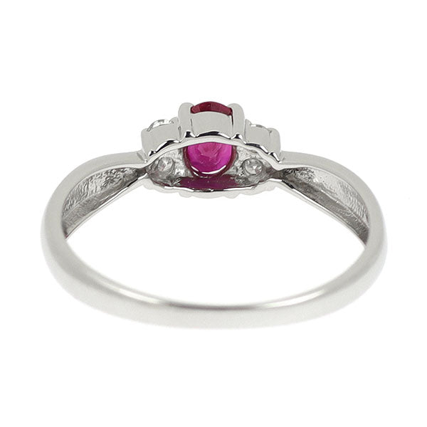 Pt900 ルビー ダイヤモンド リング