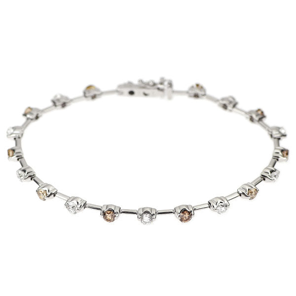 DTC K18WG ダイヤモンド ブレスレット 2.50ct LINE
