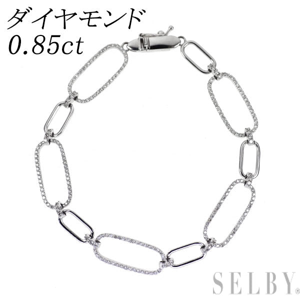 Pt900/ Pt850 ダイヤモンド ブレスレット 0.85ct
