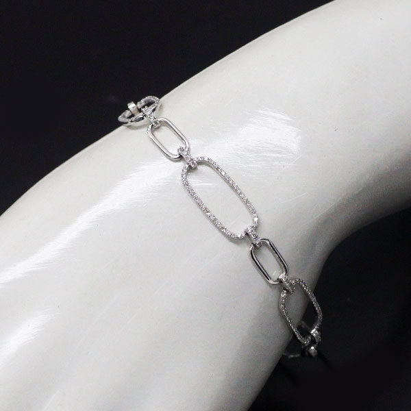Pt900/ Pt850 ダイヤモンド ブレスレット 0.85ct