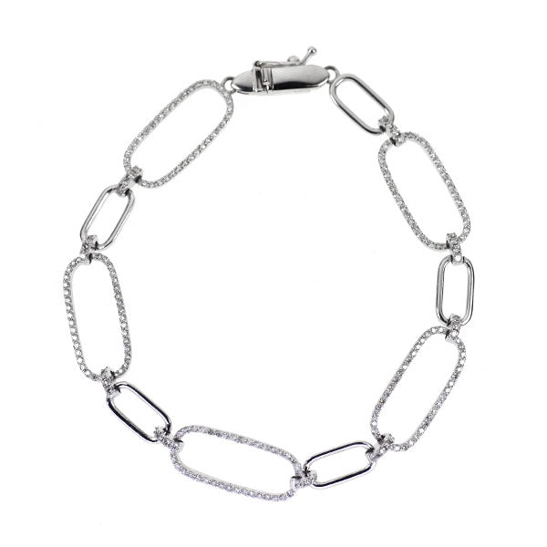 Pt900/ Pt850 ダイヤモンド ブレスレット 0.85ct