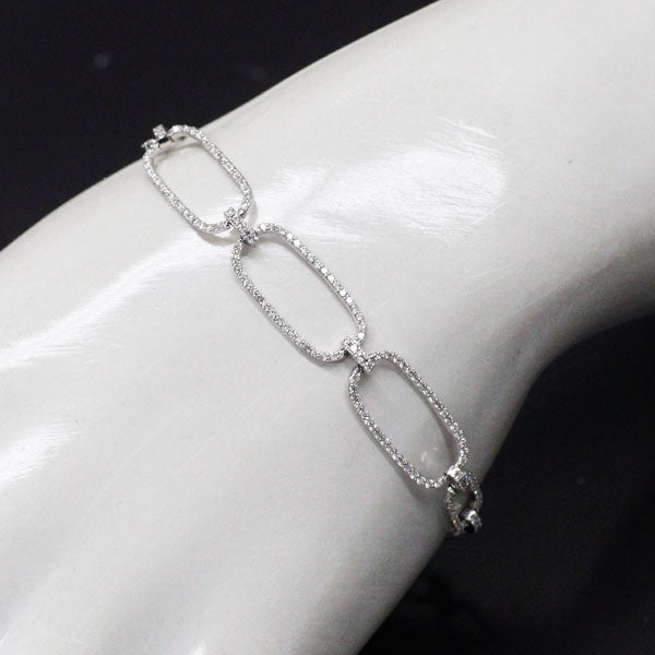 Pt900/ Pt850 ダイヤモンド ブレスレット 0.75ct