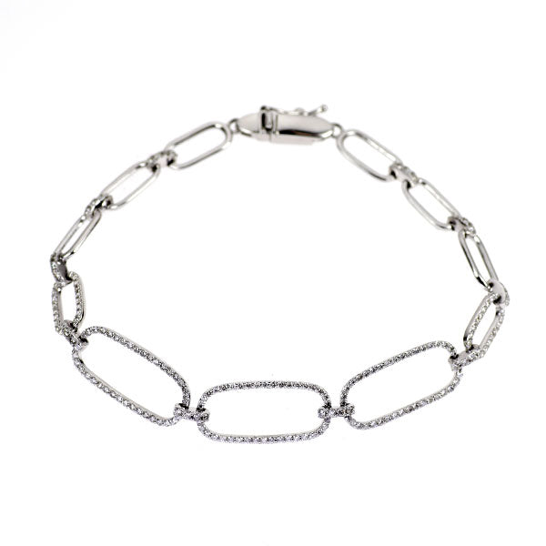 Pt900/ Pt850 ダイヤモンド ブレスレット 0.75ct
