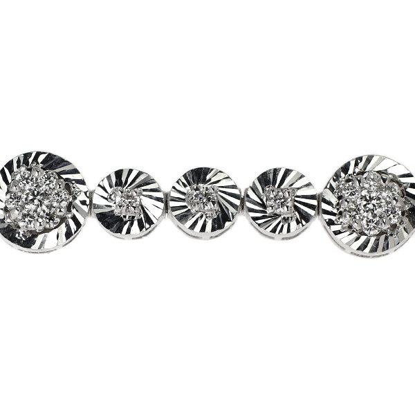 K18WG ダイヤモンド ブレスレット 1.05ct