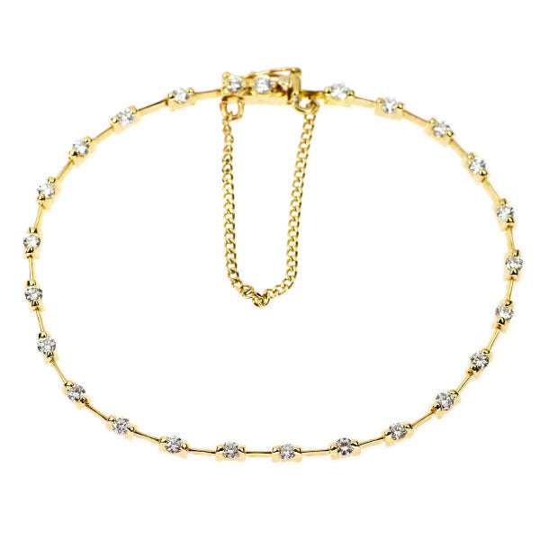K18YG ダイヤモンド テニスブレスレット 1.25ct