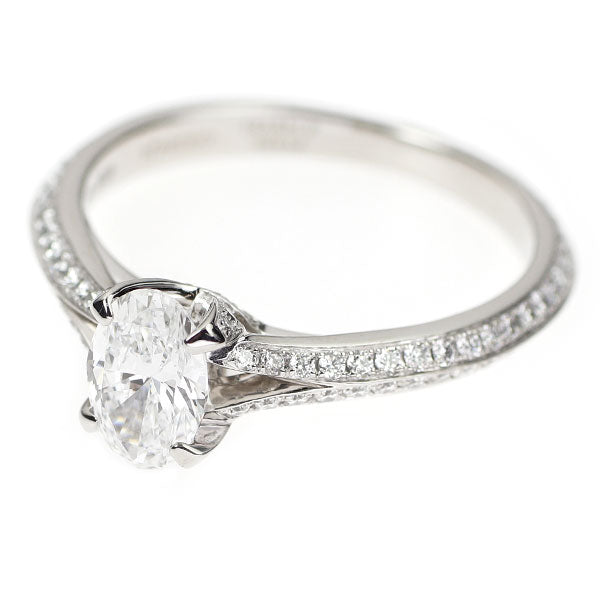 グラフ Pt950 オーバル ダイヤモンド リング 0.54ct E VS1 レガシー 《セルビー銀座店》【中古】