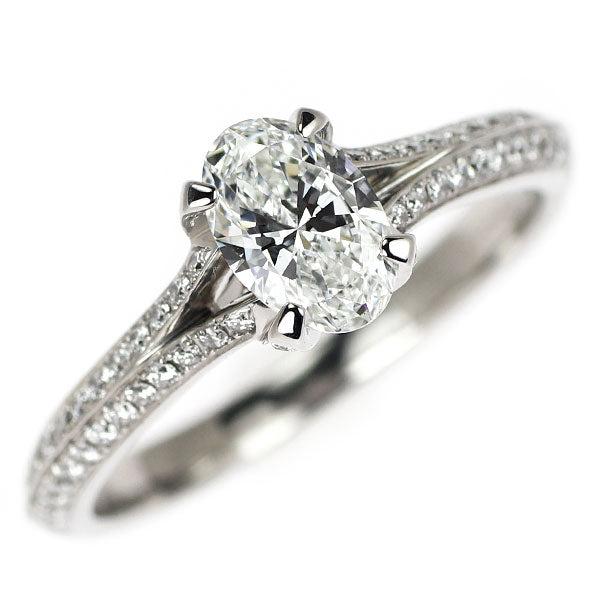グラフ Pt950 オーバル ダイヤモンド リング 0.54ct E VS1 レガシー 《セルビー銀座店》【中古】