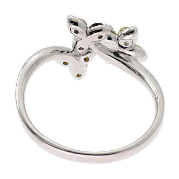 K18WG トリートカラーダイヤモンド リング 0.55ct フラワー