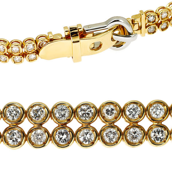 K18YG/Pt850 ダイヤモンド ブレスレット 5.00ct