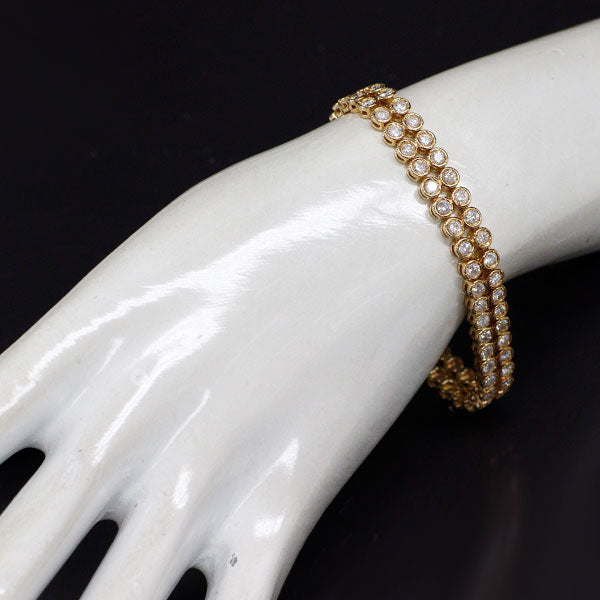 K18YG/Pt850 ダイヤモンド ブレスレット 5.00ct