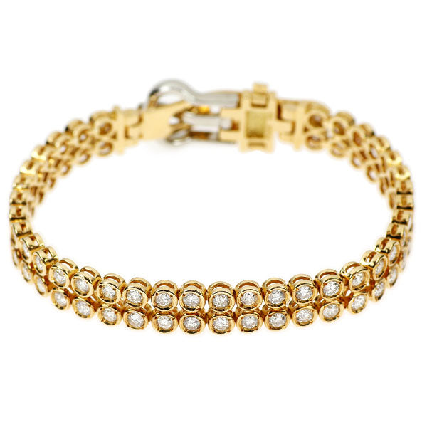 K18YG/Pt850 ダイヤモンド ブレスレット 5.00ct