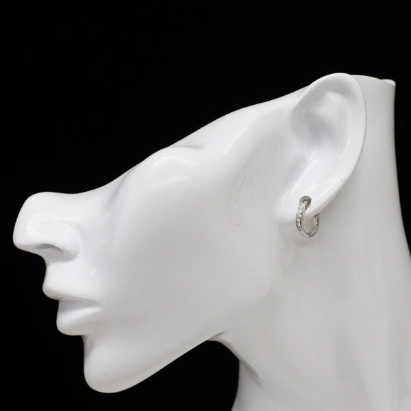 K18WG ダイヤモンド ピアス 0.20ct フープ