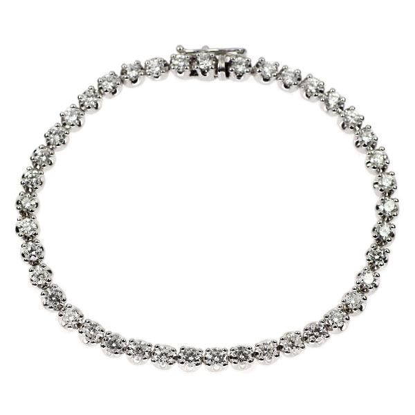 K18WG ダイヤモンド ブレスレット 4.50ct テニス