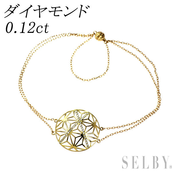 マグネット/ K18YG ダイヤモンド ブレスレット 0.12ct