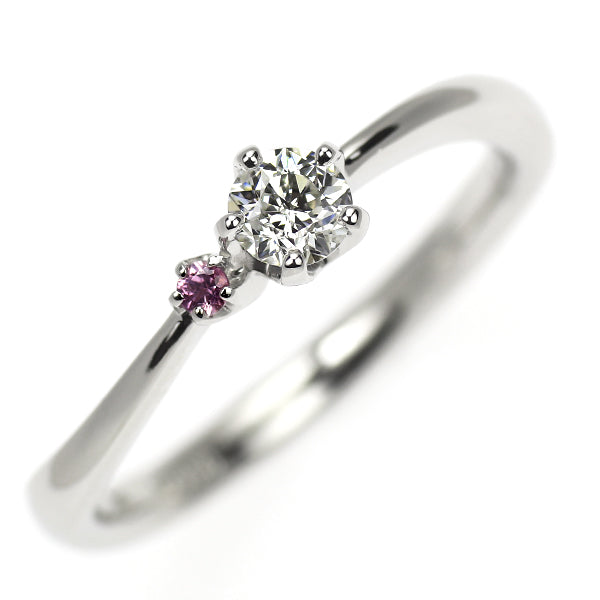 wish upon a star Pt950 ダイヤモンド ピンクサファイア リング 0.165ct 星の王子さま