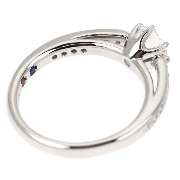Pt950 インペリアルカット（194面）ダイヤモンド リング 0.509ct G VS2 D0.13ct