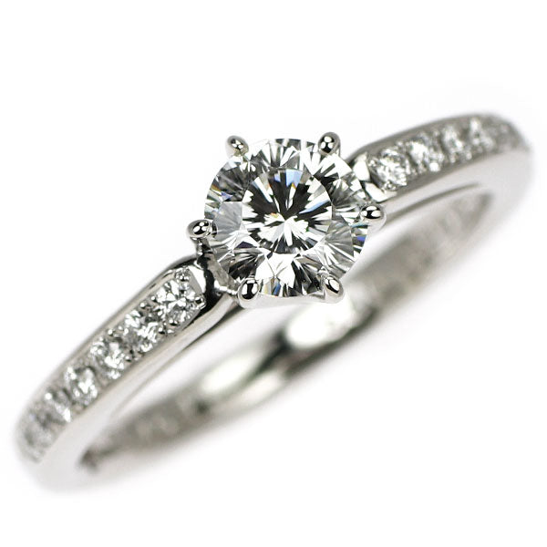 Pt950 インペリアルカット（194面）ダイヤモンド リング 0.509ct G VS2 D0.13ct