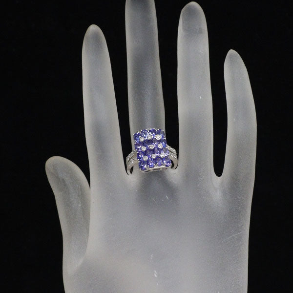 K18WG タンザナイト ダイヤモンド リング 3.07ct D0.36ct