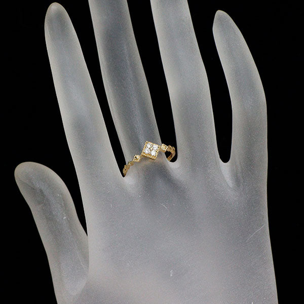 K18YG ダイヤモンド リング 0.12ct