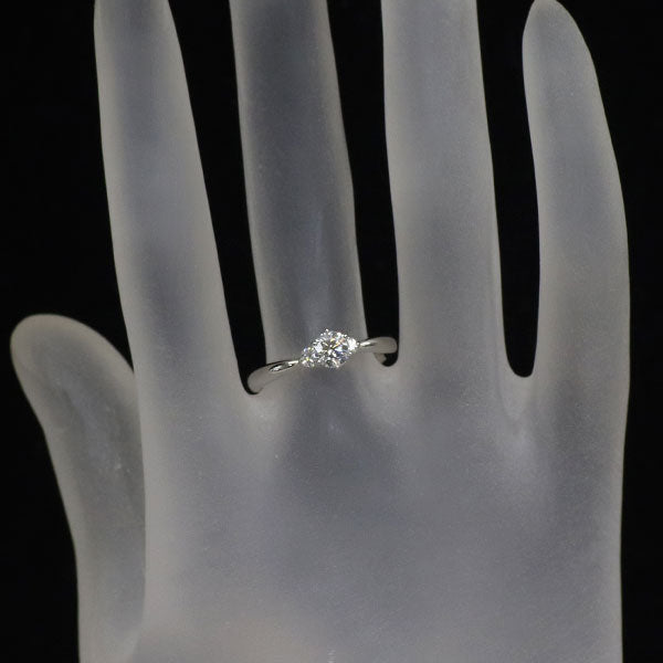 Pt950 インペリアルカット ダイヤモンド リング 0.36ct E VS2 D0.10ct