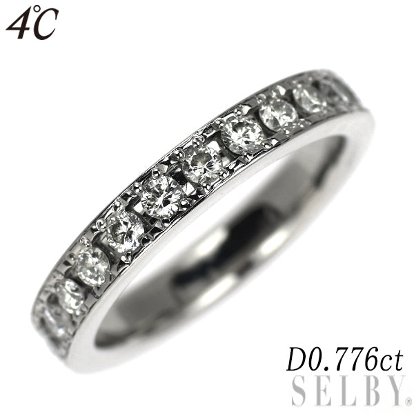 4℃ Pt950 ダイヤモンド リング 0.776ct フルエタニティ