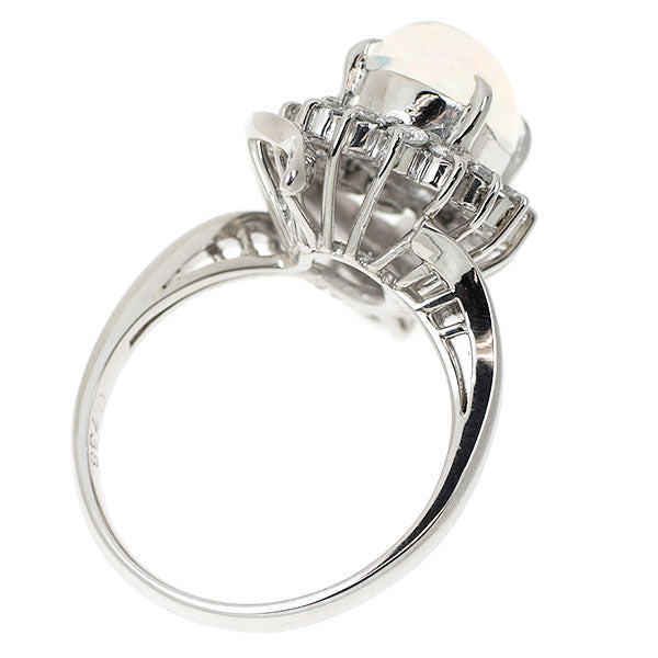 Pt900 オパール ダイヤモンド リング 1.58ct D0.738ct