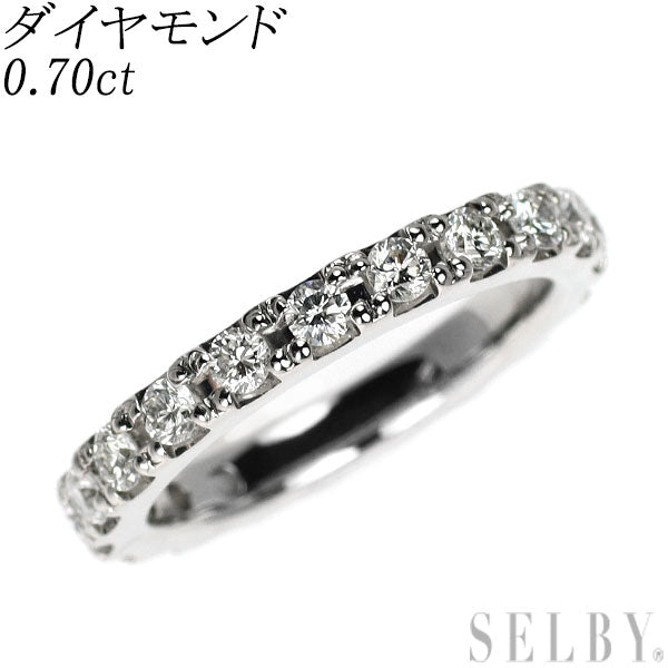Pt900 ダイヤモンド ピンキー リング 0.70ct フルエタニティ