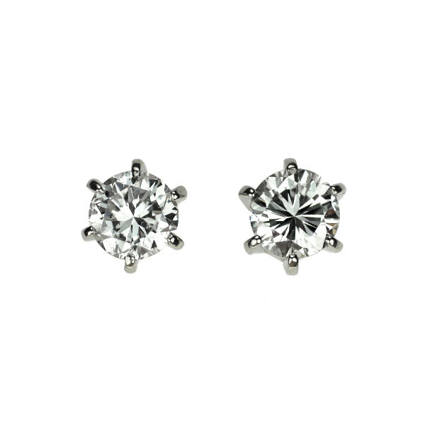 Pt900 ダイヤモンド ピアス 0.298ct 0.279ct