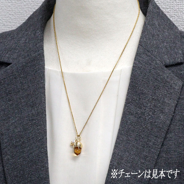 ミキモト K18YG シトリン アコヤ真珠 ペンダントトップ 径約4.7mm